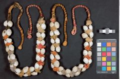 Foto (Übersicht) von Kopfschmuck aus Wolle mit Schneckenbesatz (NHMW-ZOO-MO-0081100-ETH-132)